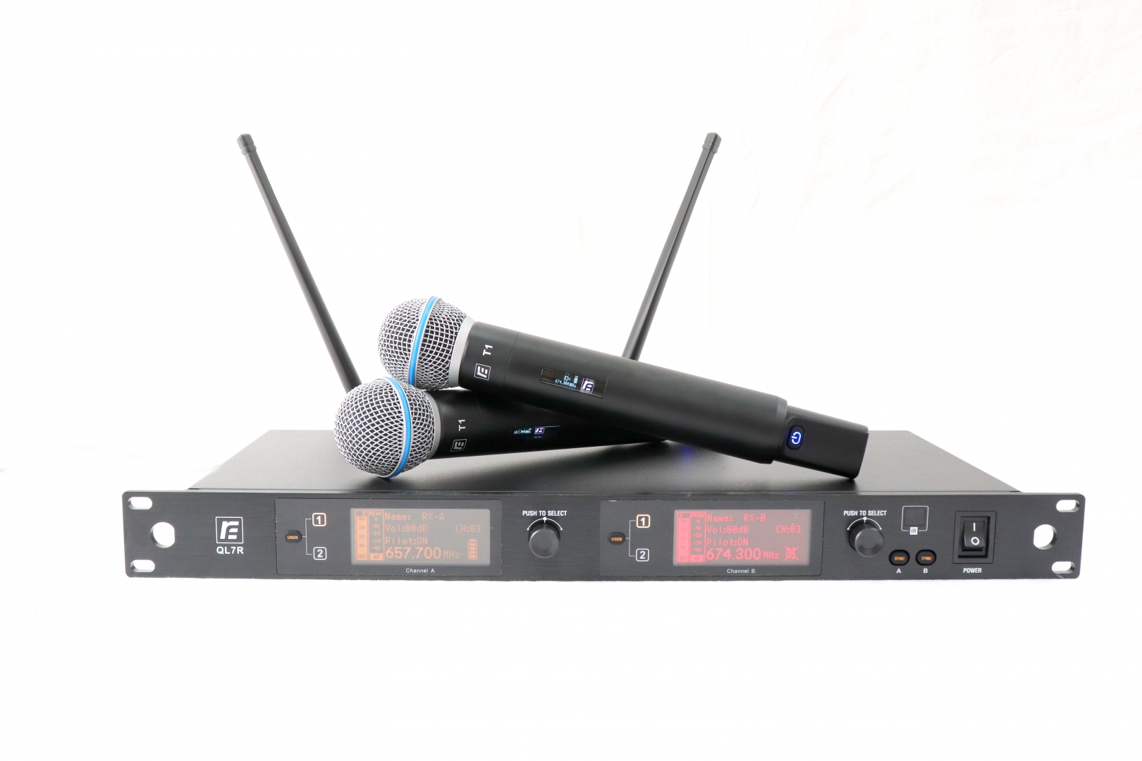 RFIntell QL7R/T1-A 651,800-683,400 МГц 2-канальная радиосистема с 2-мя ручными микрофонами в Челябинской области