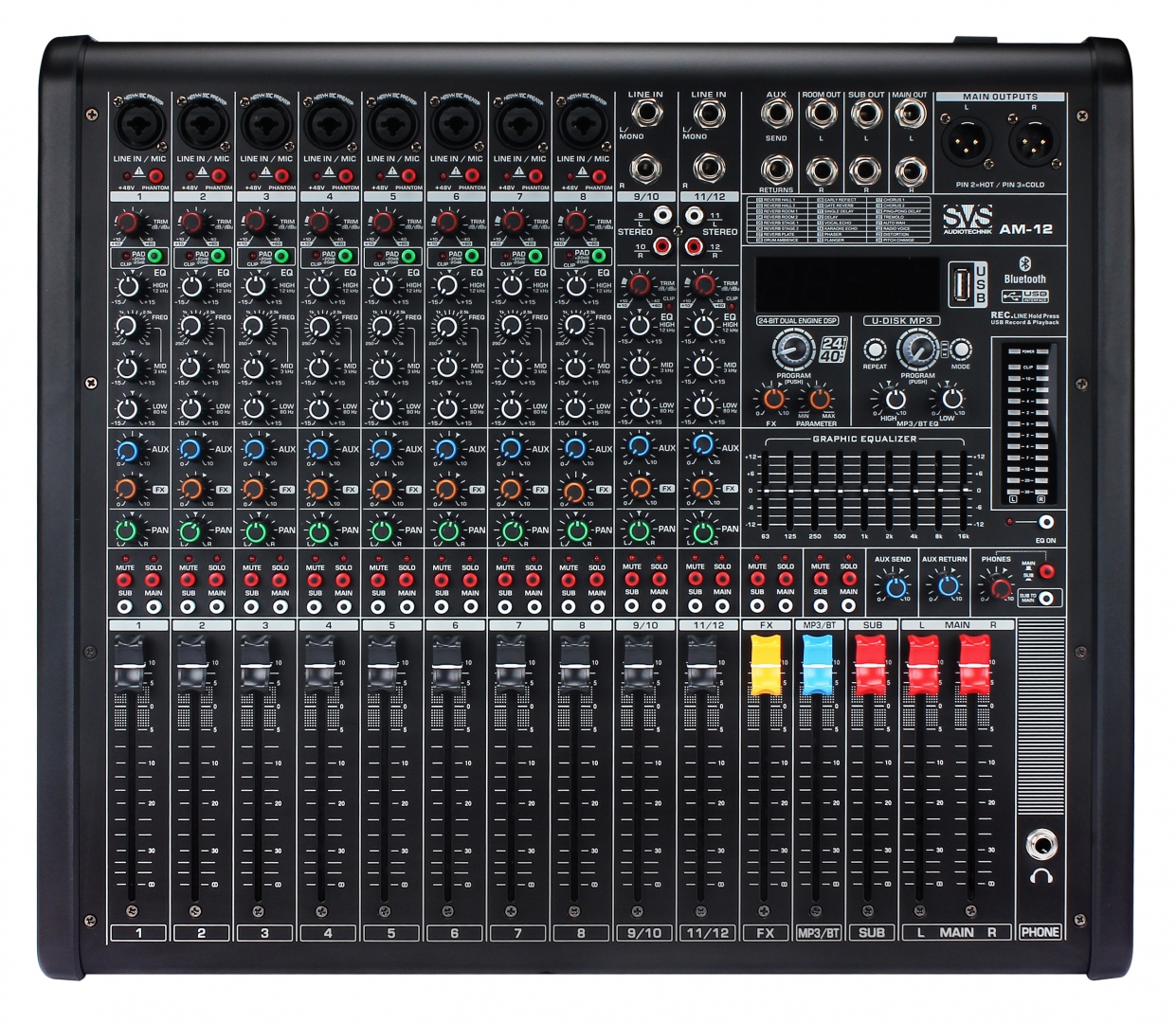 SVS Audiotechnik mixers AM-12 Микшерный пульт аналоговый, 12-канальный в Челябинской области