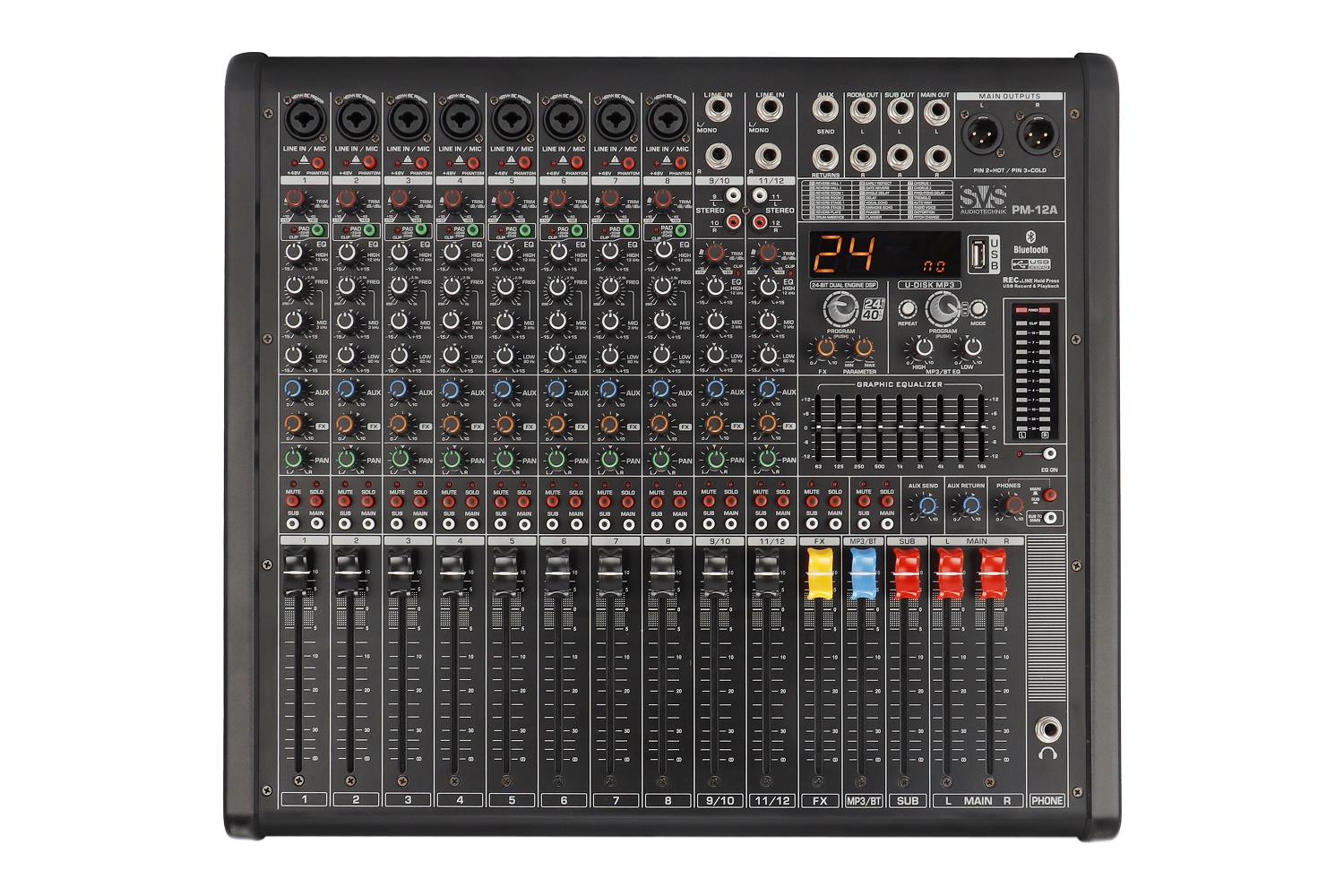 SVS Audiotechnik mixers PM-12A Активный аналоговый микшерный пульт, 12-канальный в Челябинской области